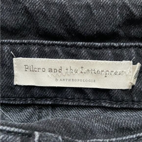 Black Denim Button-Front Skirt - Picture 3 of 6